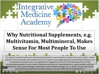 why supplements make sense