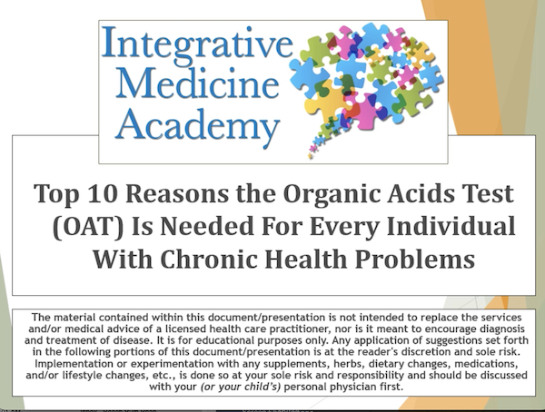 organic acids test - integrativemedicineacademy image
