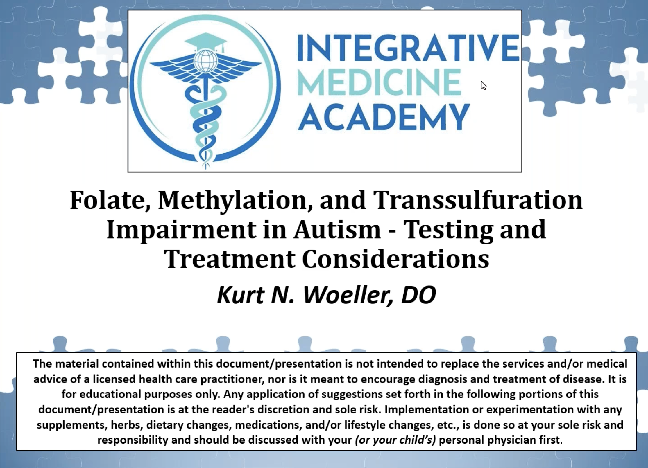 Folate, Methylation, and Transsulfuration Impairment in Autism  Testing and Treatment Considerations