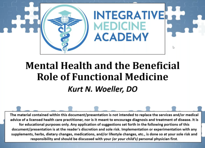 Mental Health and the Beneficial Role of Functional Medicine 